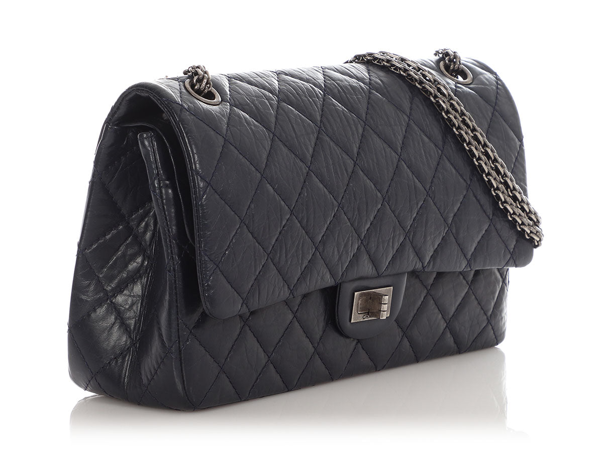 Chanel Navy Quilted Aged Calfskin 2.55 Reissue 226 - Image 6