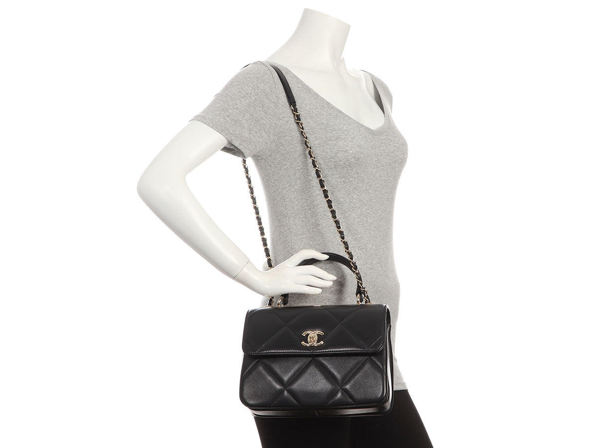 Chanel Small Black Quilted Lambskin Trendy CC Flap - Image 10