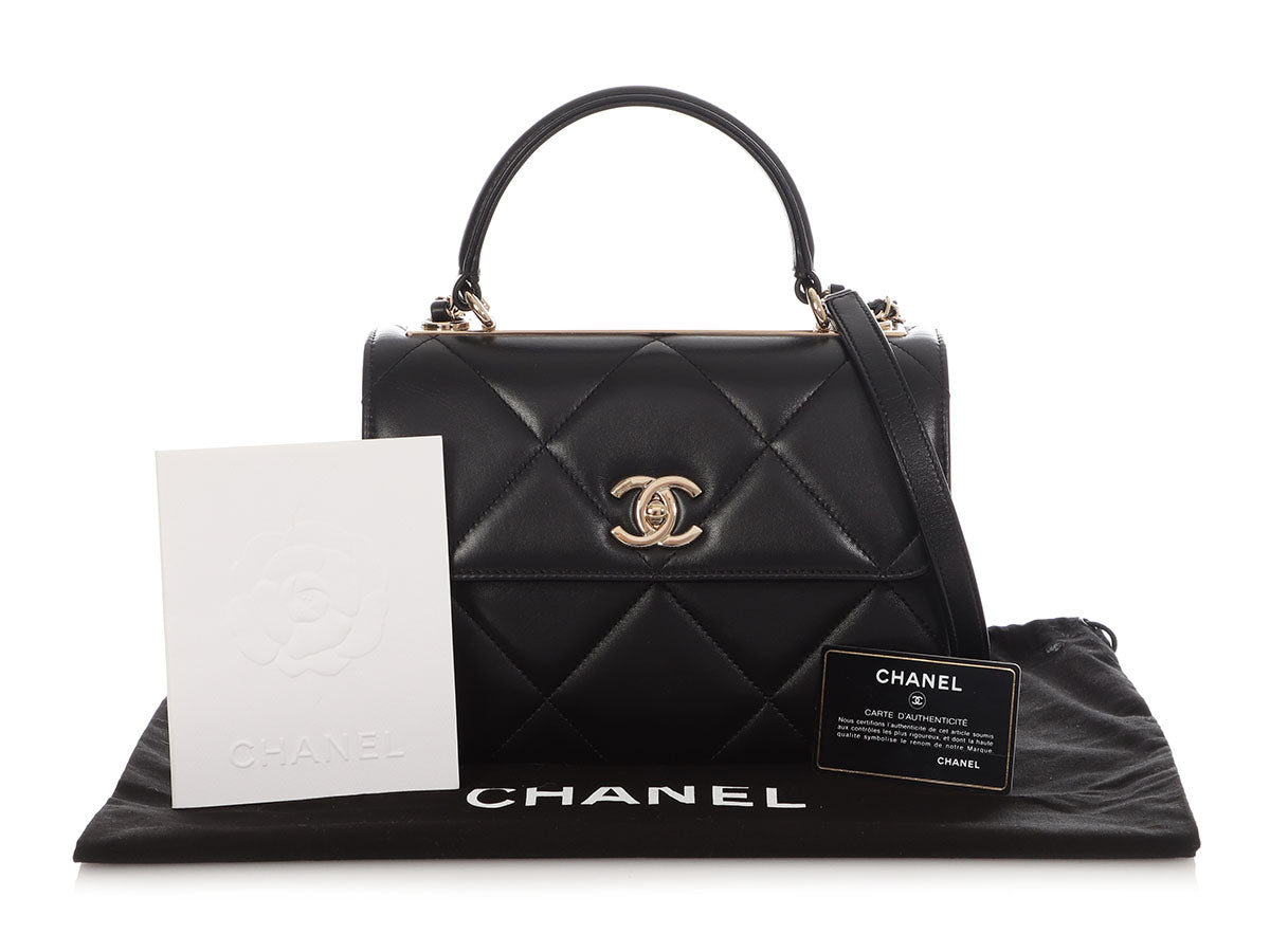 Chanel Small Black Quilted Lambskin Trendy CC Flap - Image 2