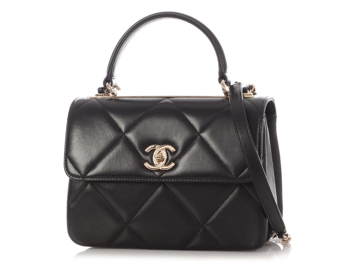 Chanel Small Black Quilted Lambskin Trendy CC Flap - Image 3