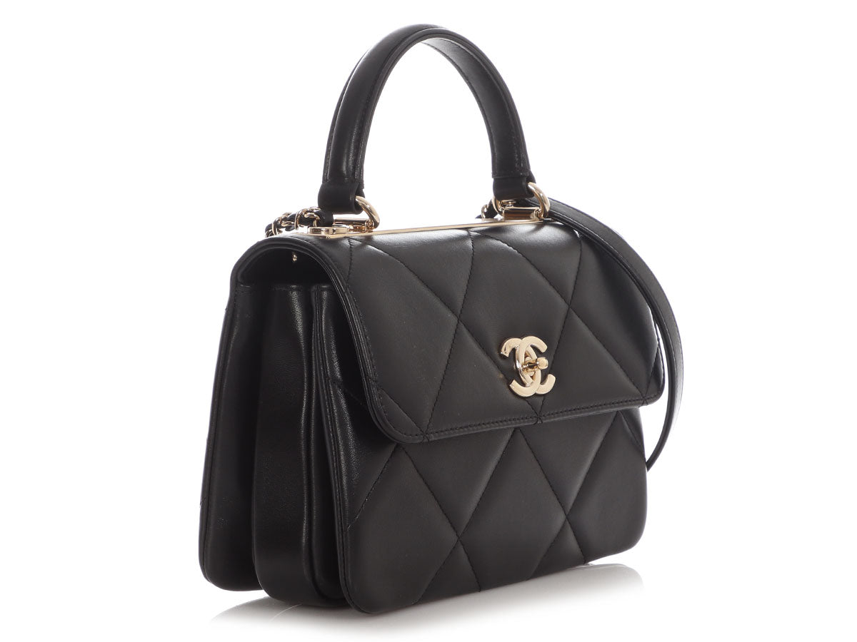 Chanel Small Black Quilted Lambskin Trendy CC Flap - Image 6