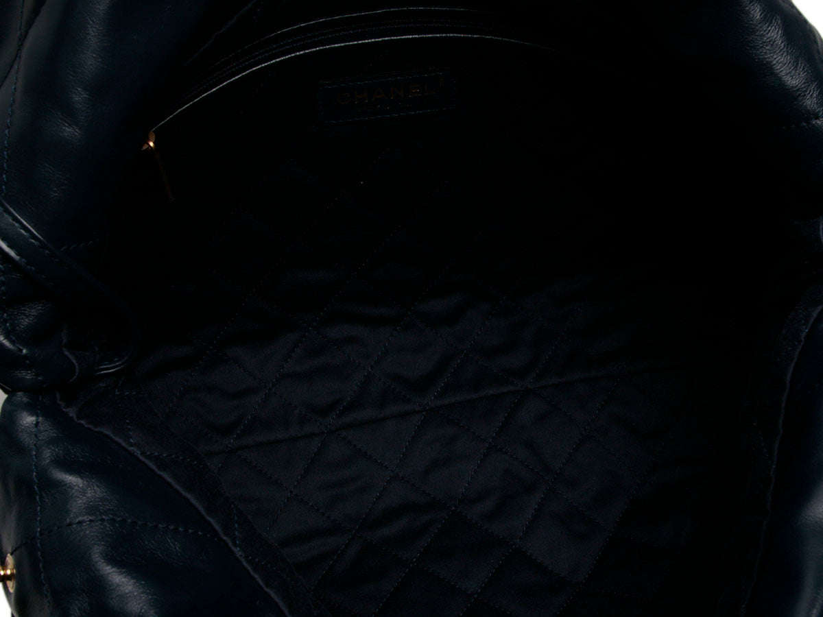 Chanel Small Navy Quilted Calfskin 22 - Image 7