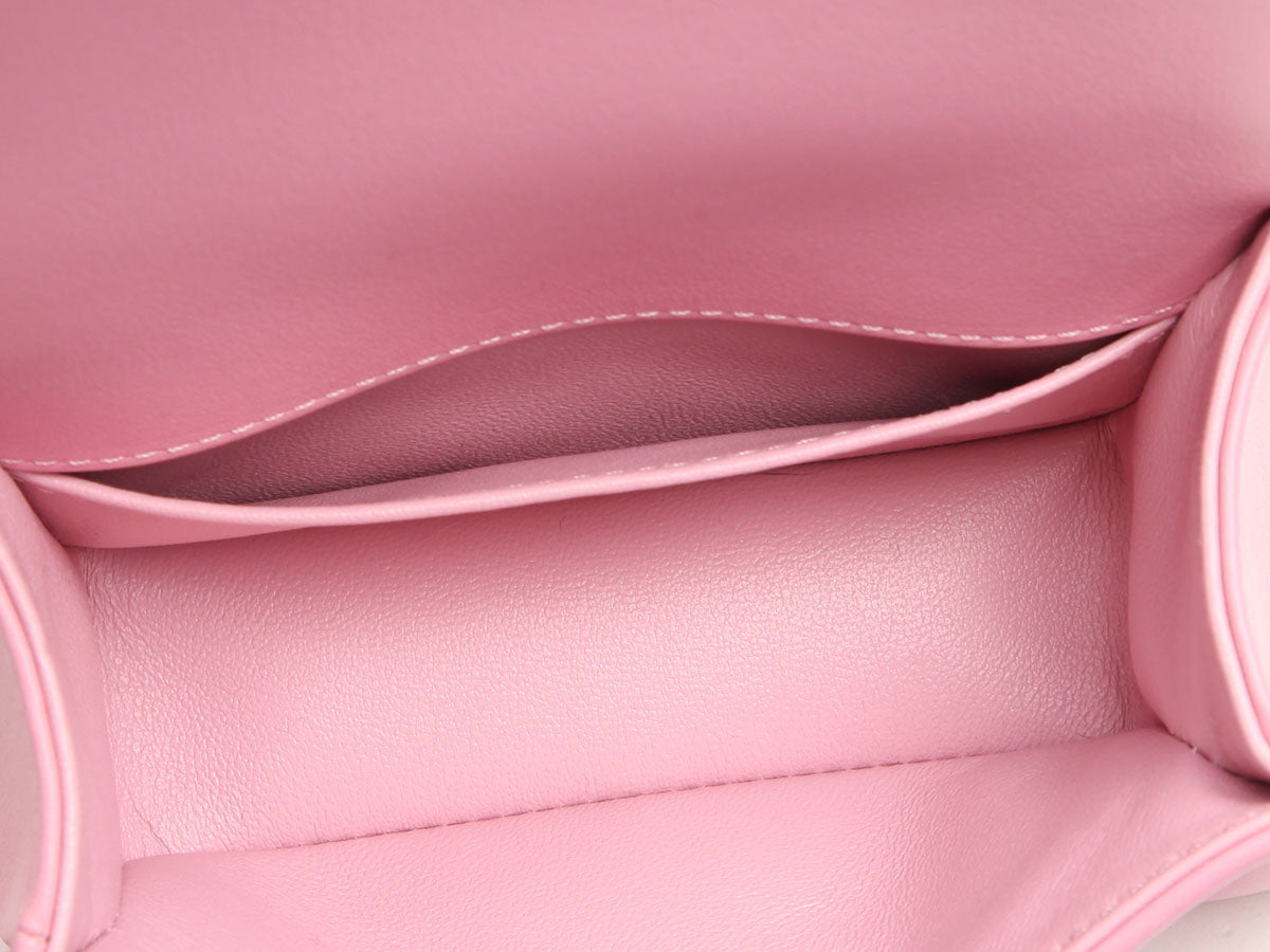 Chanel Micro Mini Rose Chevron-Quilted Lambskin Boy Bag - Image 10