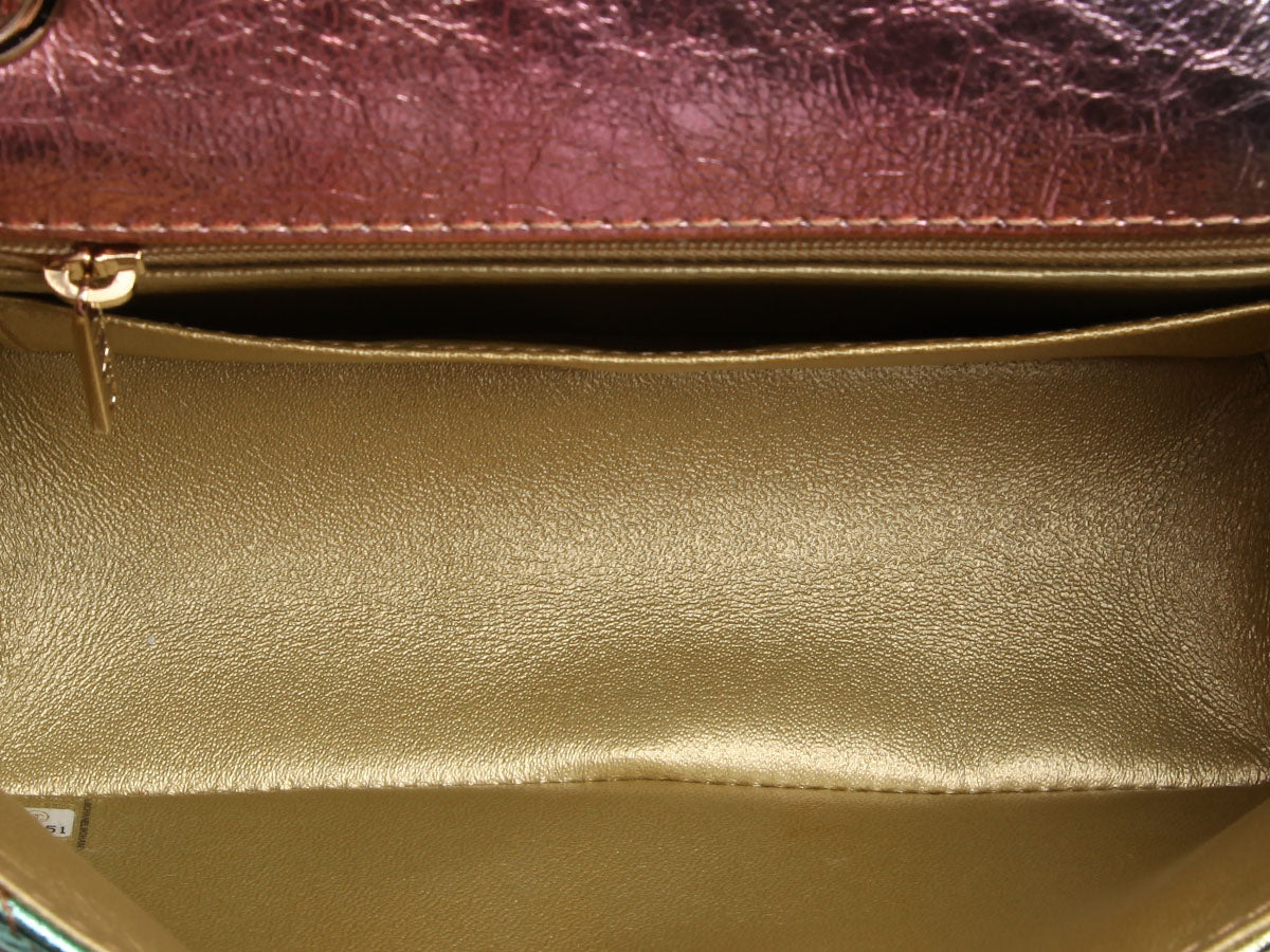 Chanel Mini Rainbow Quilted Metallic Calfskin Reissue - Image 10