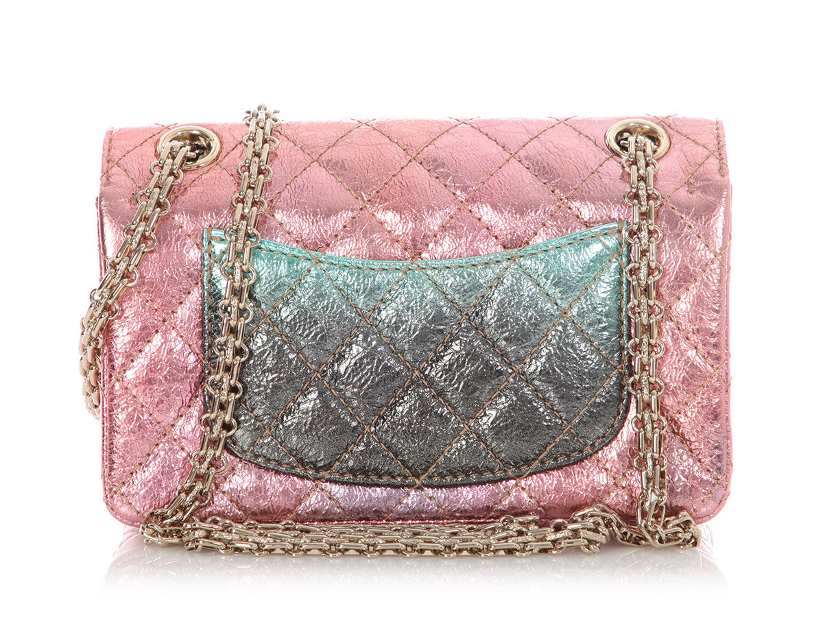 Chanel Mini Rainbow Quilted Metallic Calfskin Reissue - Image 6