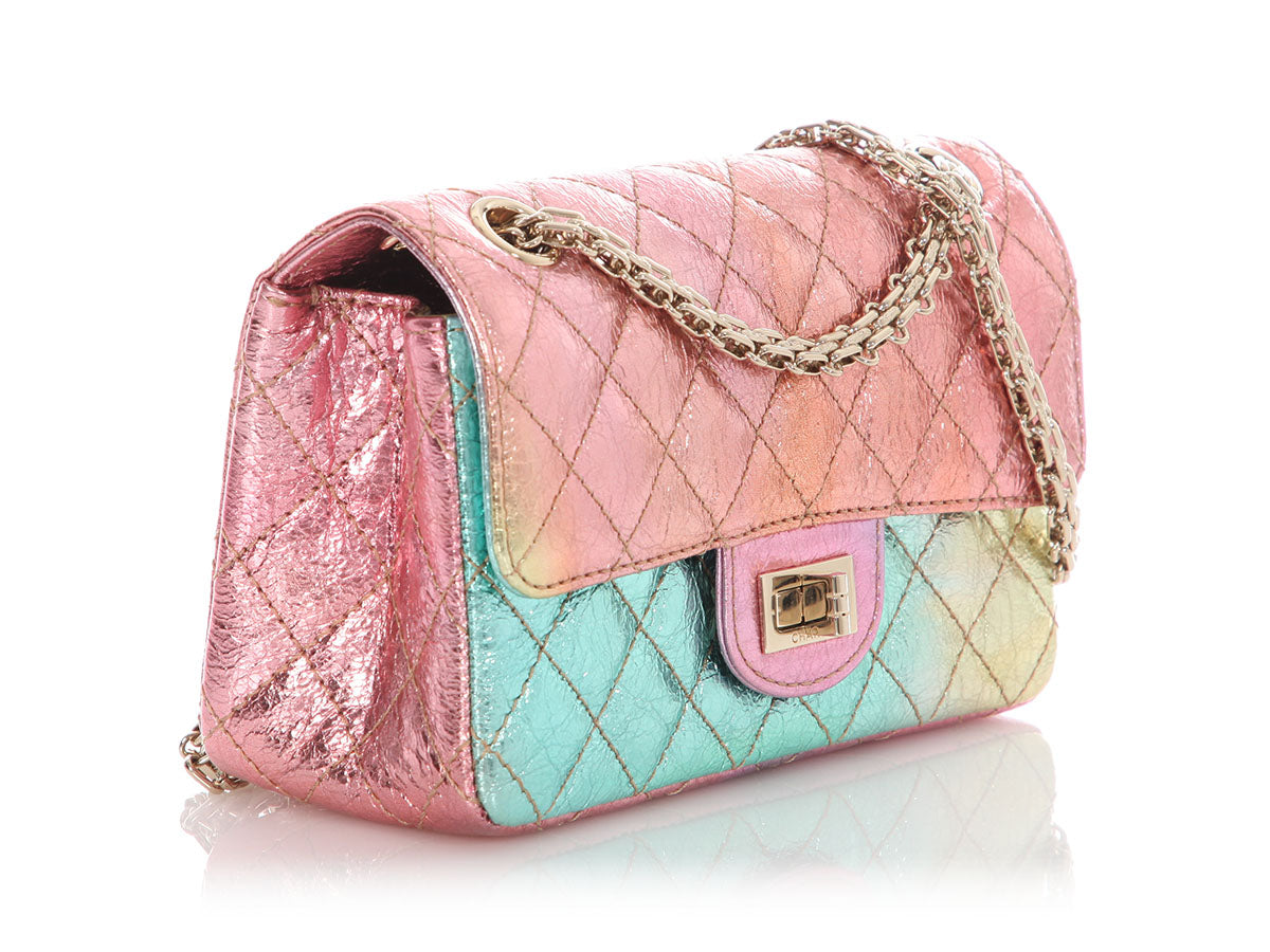 Chanel Mini Rainbow Quilted Metallic Calfskin Reissue - Image 7