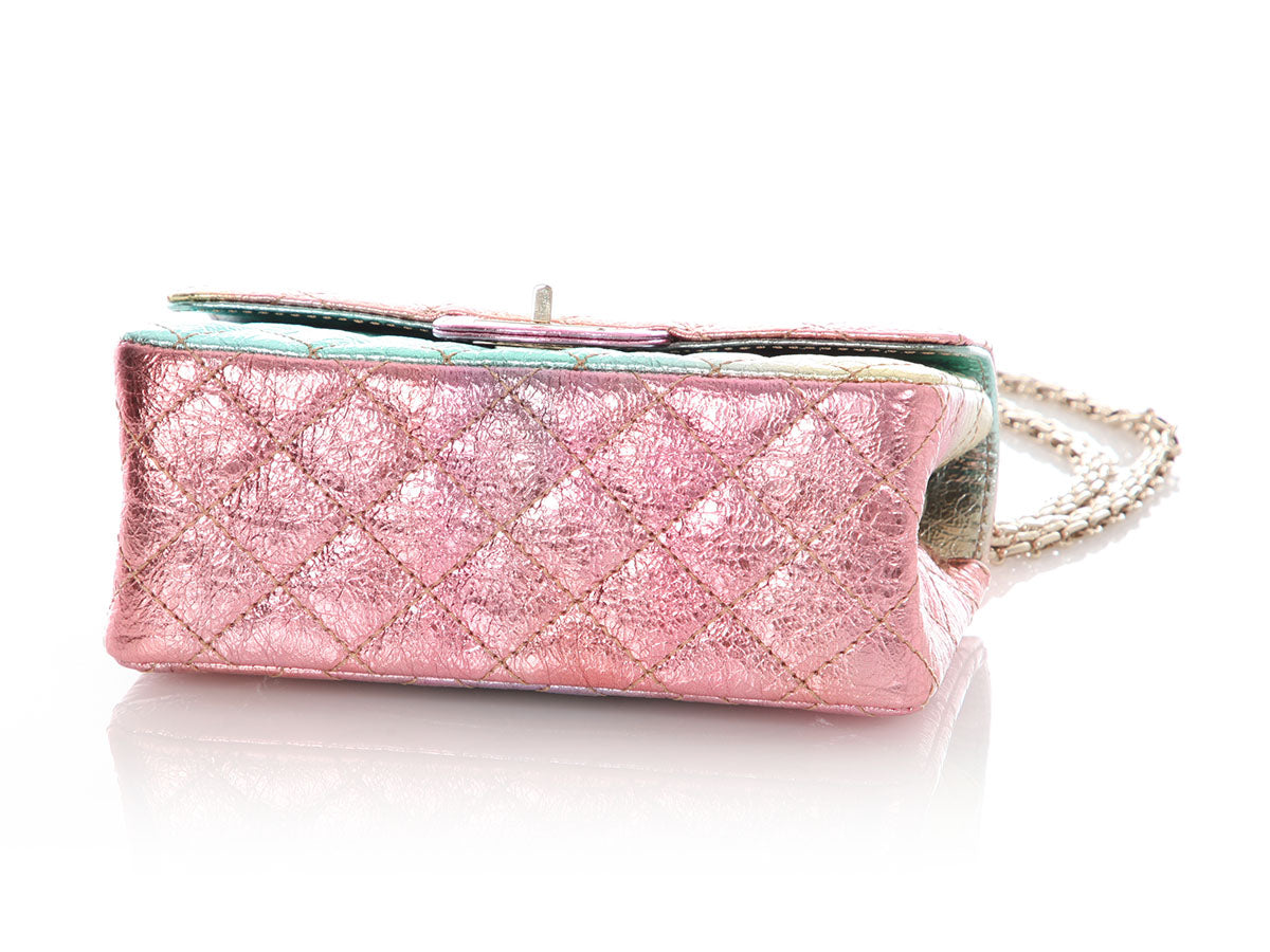 Chanel Mini Rainbow Quilted Metallic Calfskin Reissue - Image 8