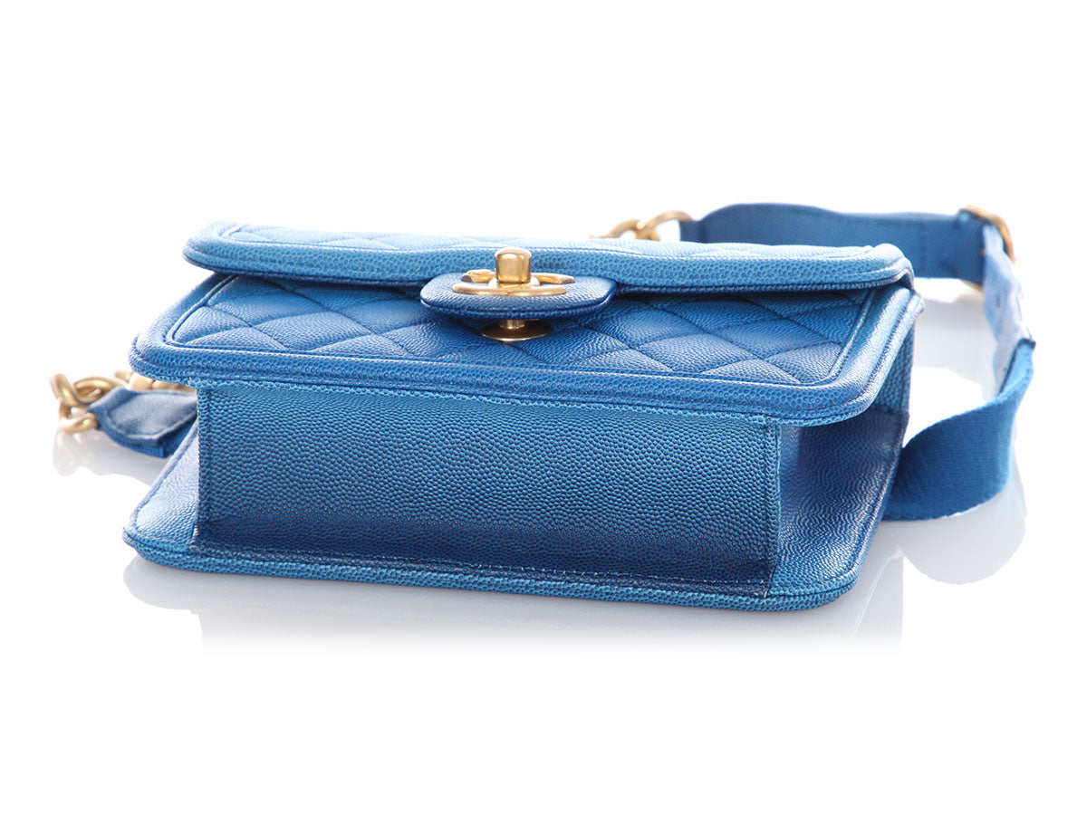 Chanel Blue Ombre Quilted Caviar Sunset on the Sea Waist Bag - Image 6