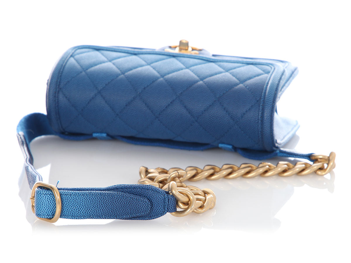 Chanel Blue Ombre Quilted Caviar Sunset on the Sea Waist Bag - Image 7