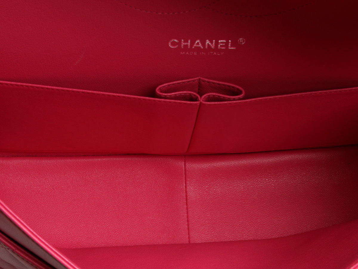 Chanel Jumbo Pink Quilted Lambskin Classic Double Flap - Image 9