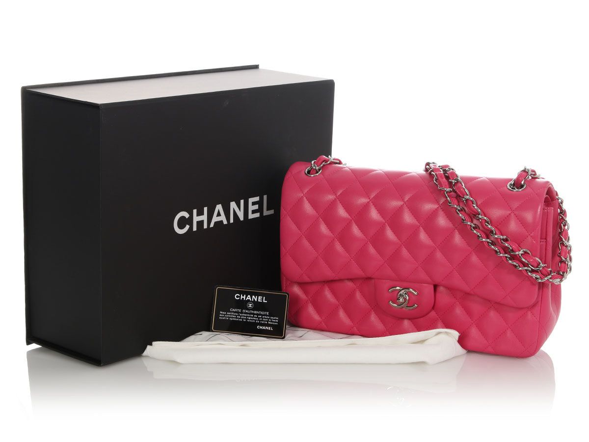 Chanel Jumbo Pink Quilted Lambskin Classic Double Flap - Image 2