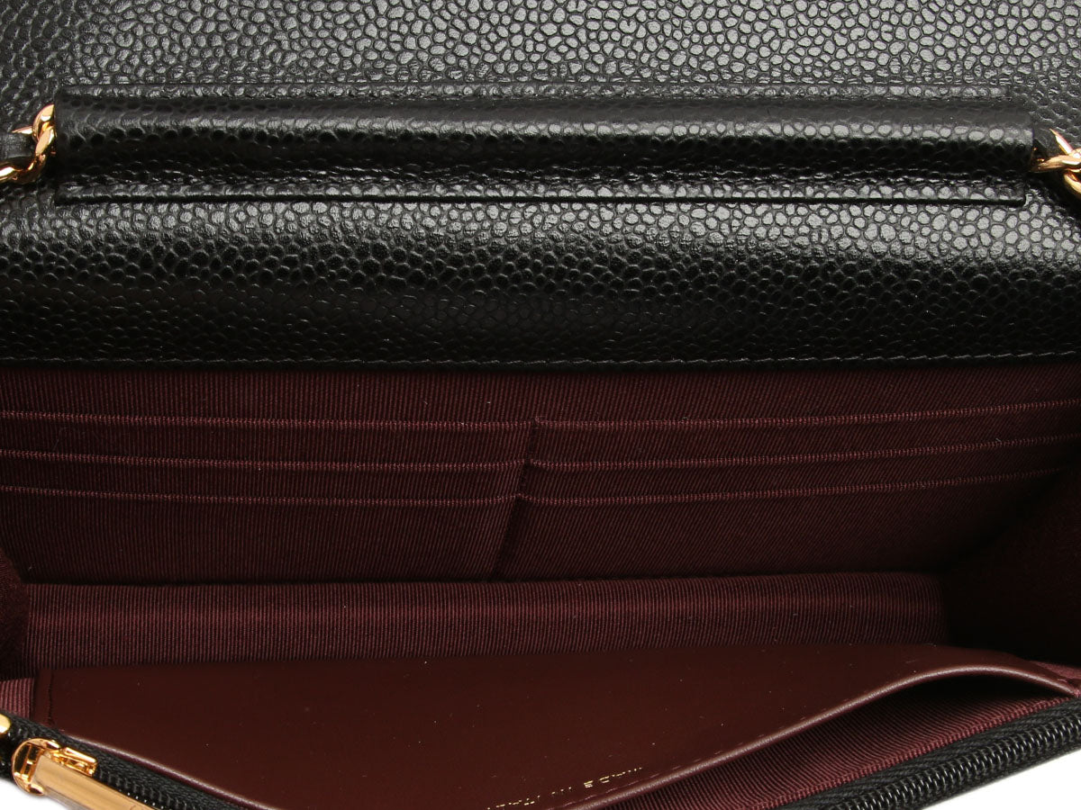 Chanel Black Quilted Caviar Wallet on Chain WOC - Image 10