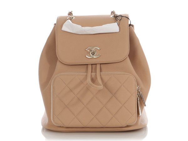 Chanel Beige Caviar Affinity Backpack