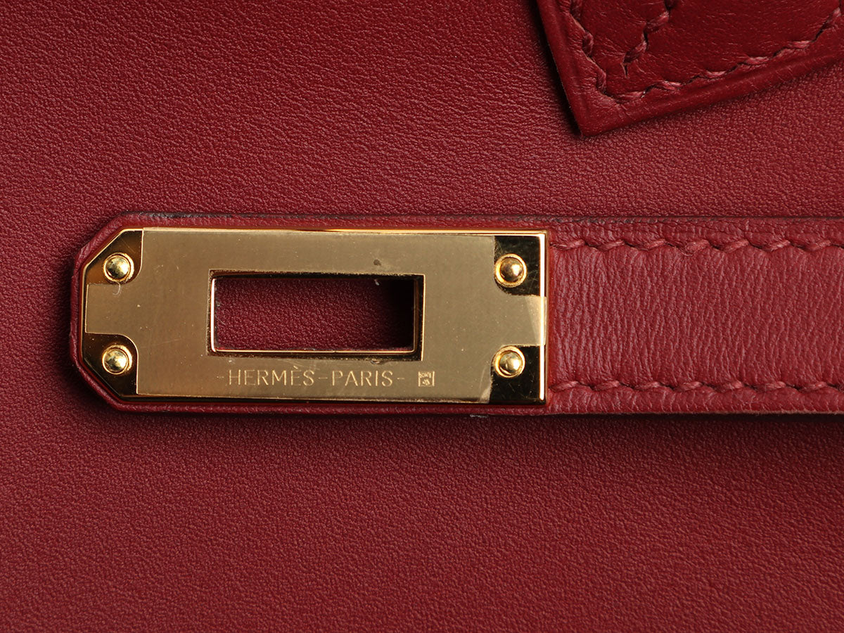 Hermès Rouge Vif Veau Jonathan Birkin 25 - Image 9