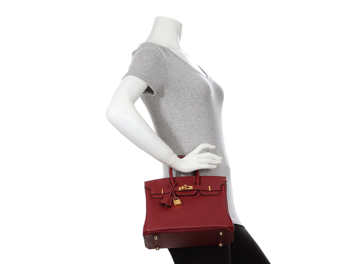 Hermès Rouge Vif Veau Jonathan Birkin 25 - Image 11