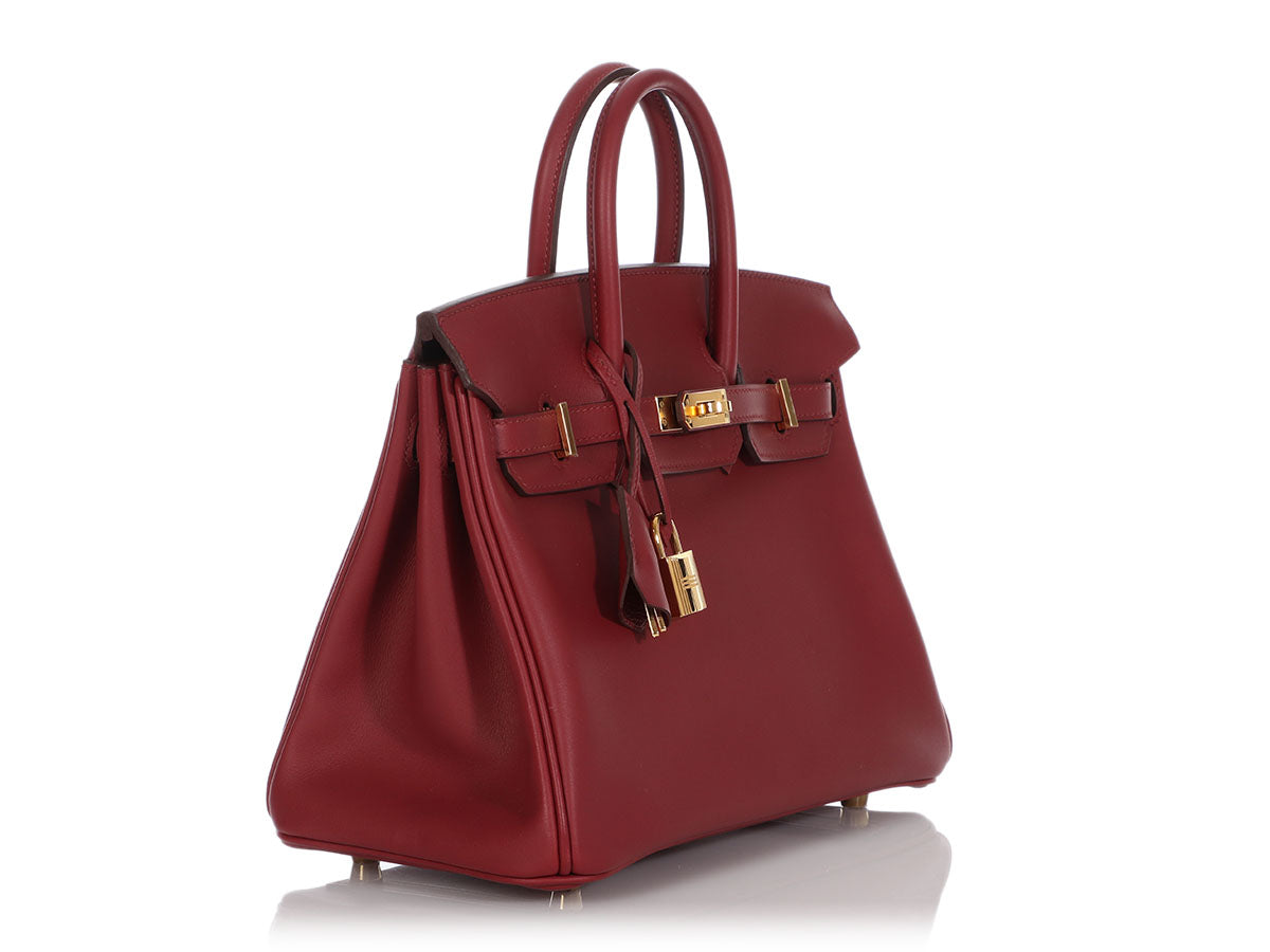 Hermès Rouge Vif Veau Jonathan Birkin 25 - Image 5