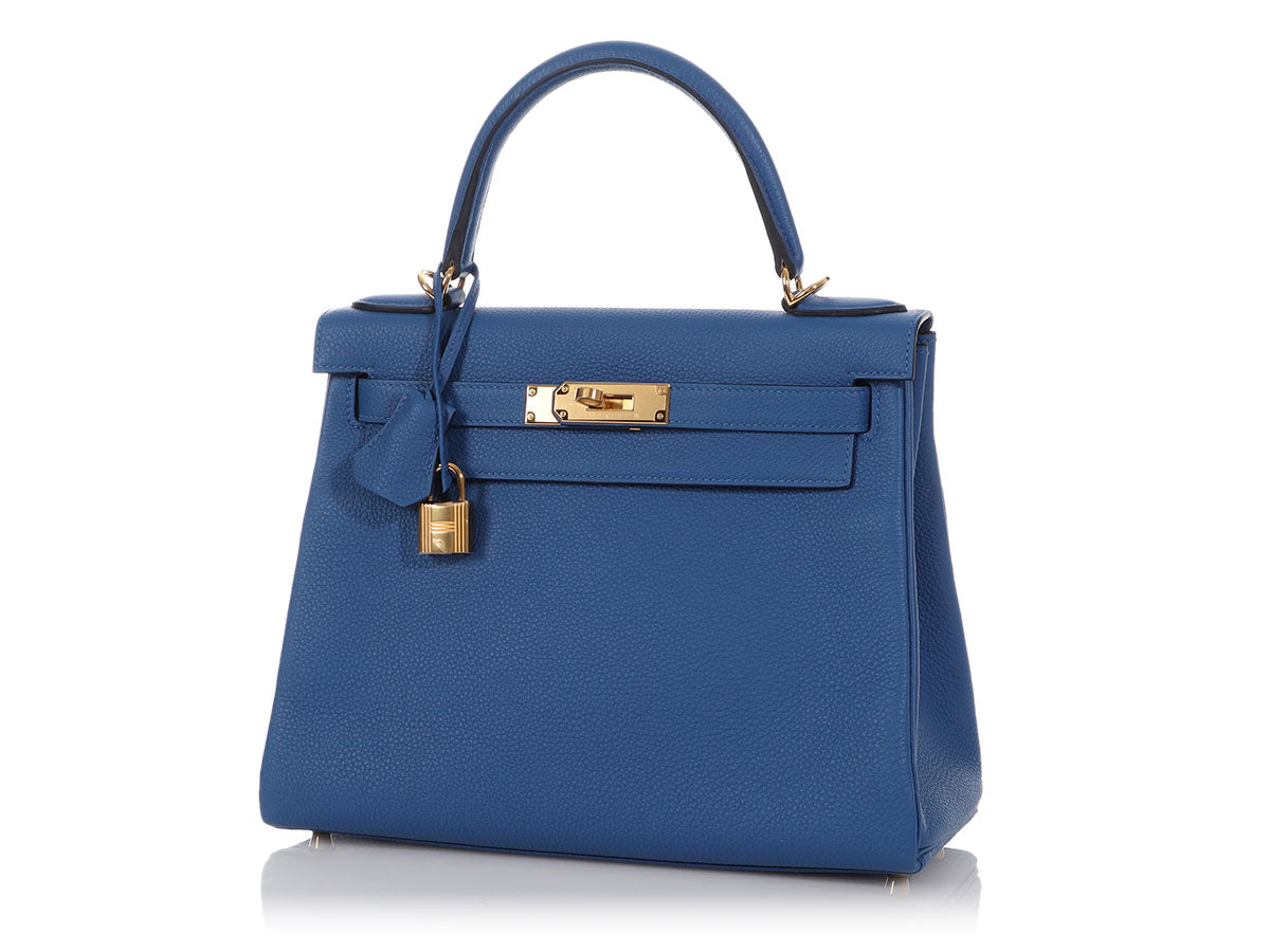 Hermès Bleu France Togo Kelly 28 - Image 2