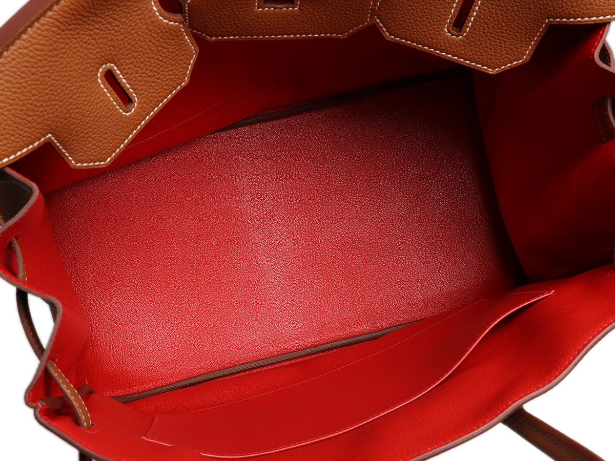 Hermès Gold Togo and Geranium Verso Birkin 35 - Image 8