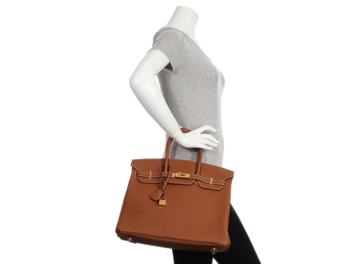 Hermès Gold Togo and Geranium Verso Birkin 35 - Image 11