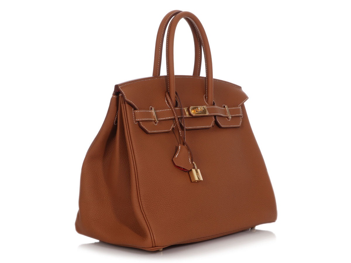 Hermès Gold Togo and Geranium Verso Birkin 35 - Image 5