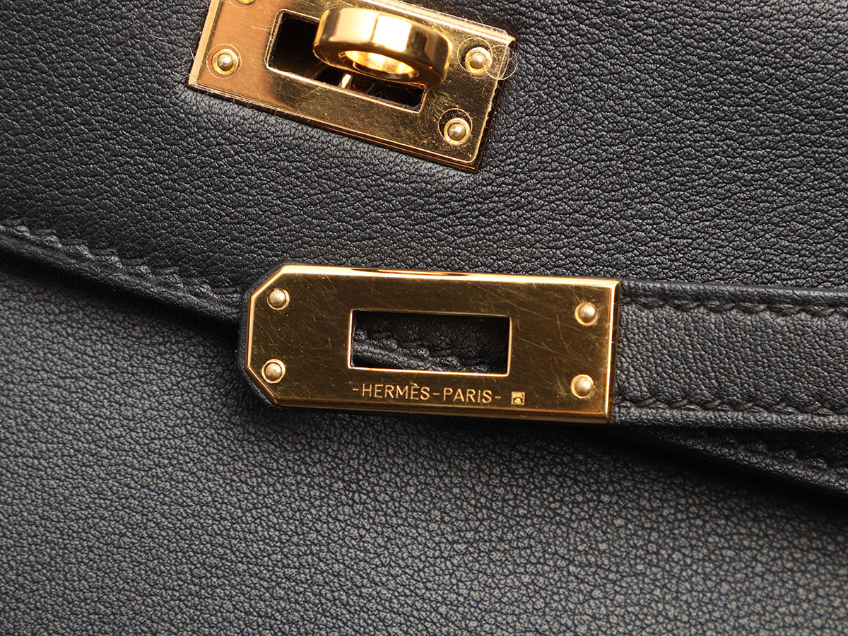 Hermès Black Swift Kelly Pochette - Image 9
