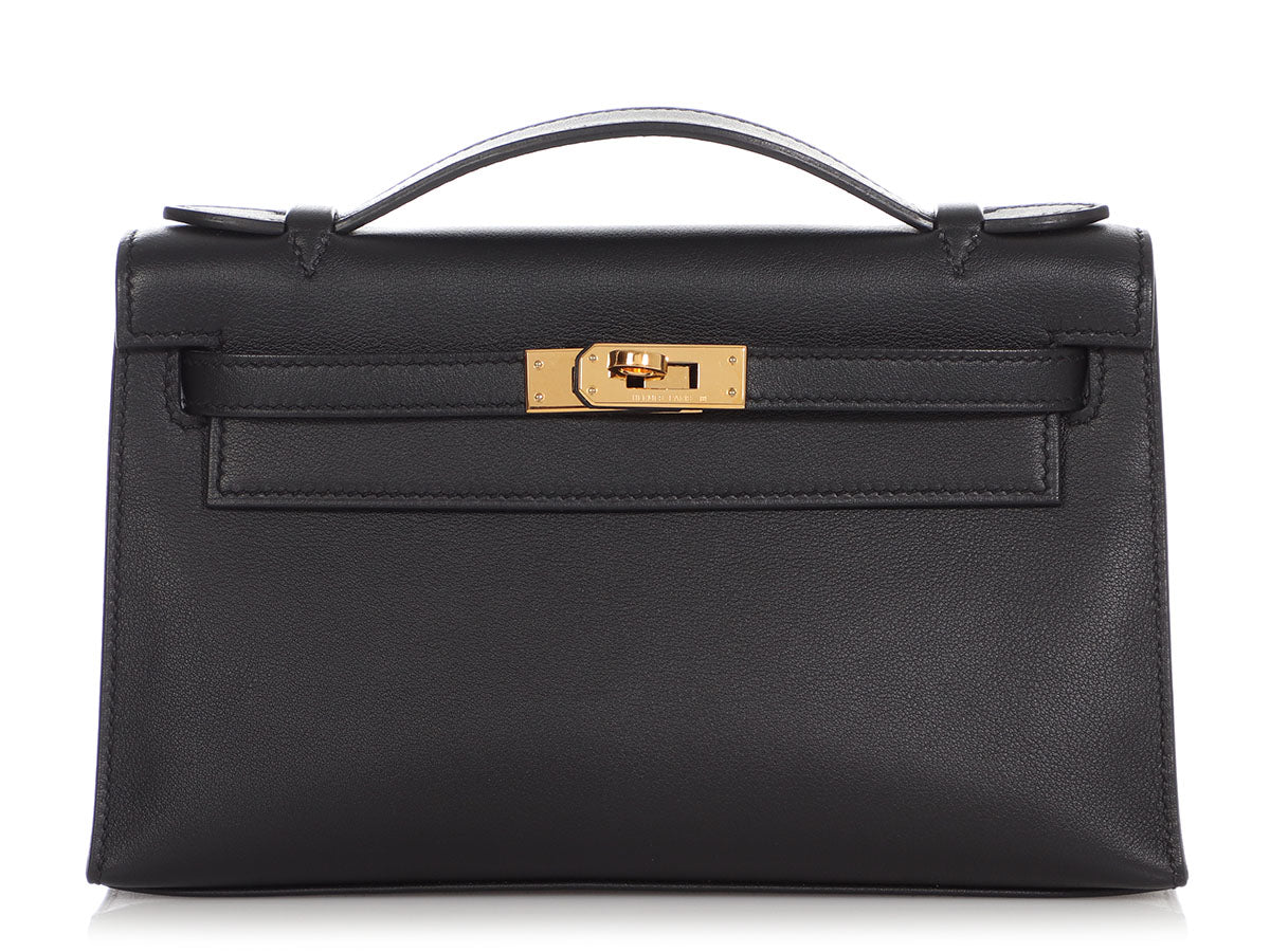 Hermès Black Swift Kelly Pochette