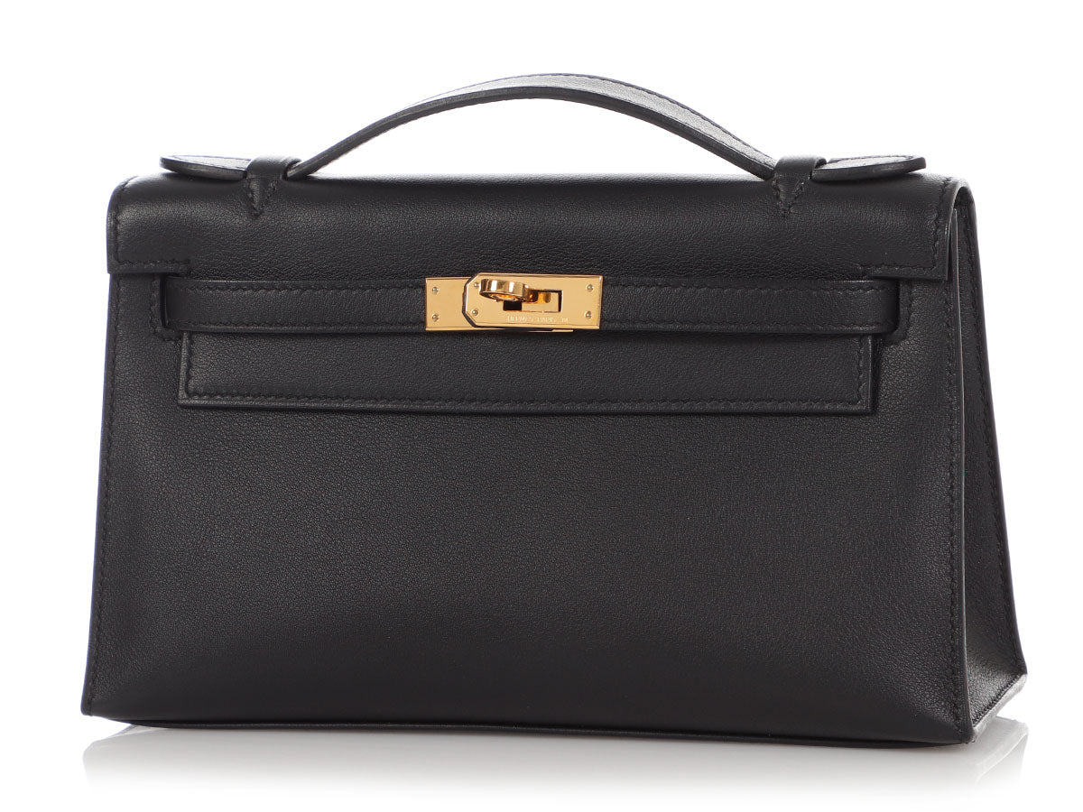 Hermès Black Swift Kelly Pochette - Image 2
