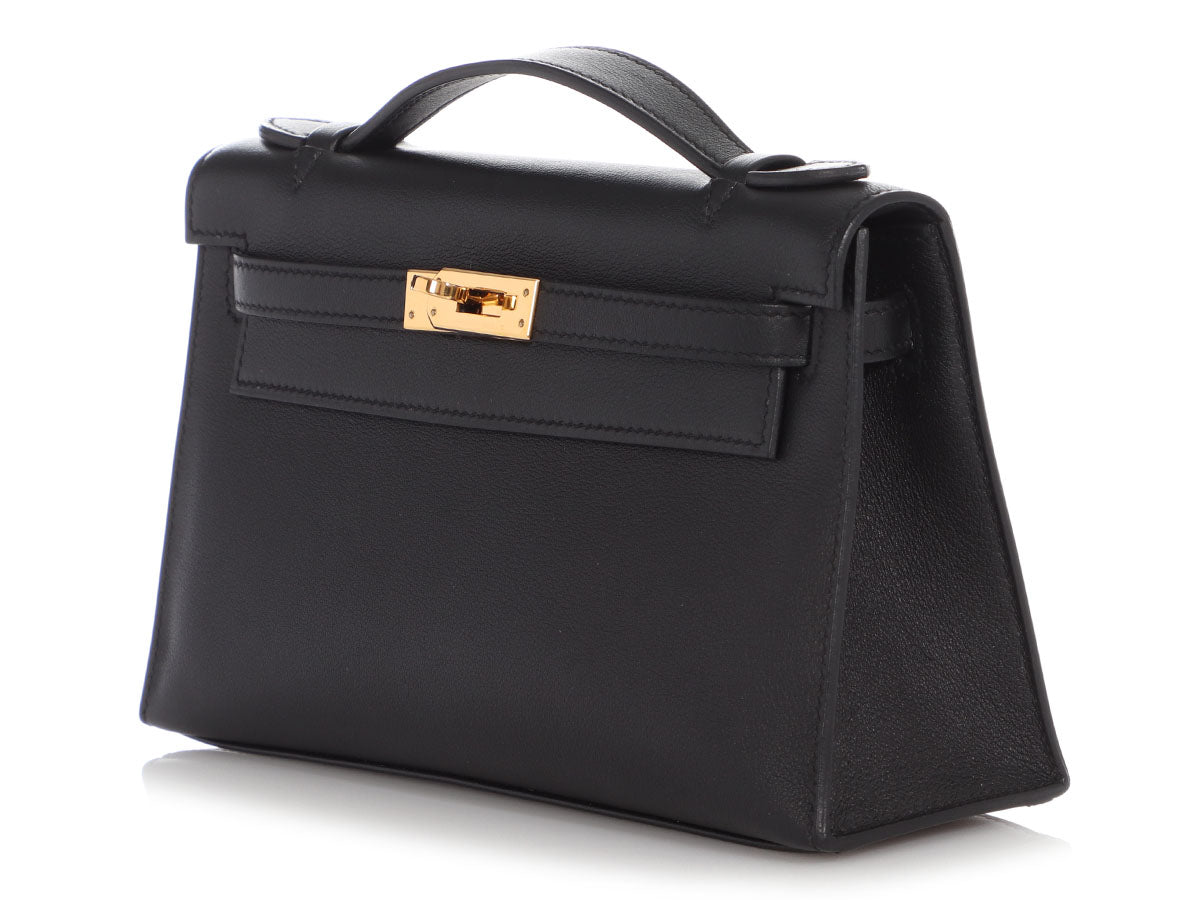 Hermès Black Swift Kelly Pochette - Image 3