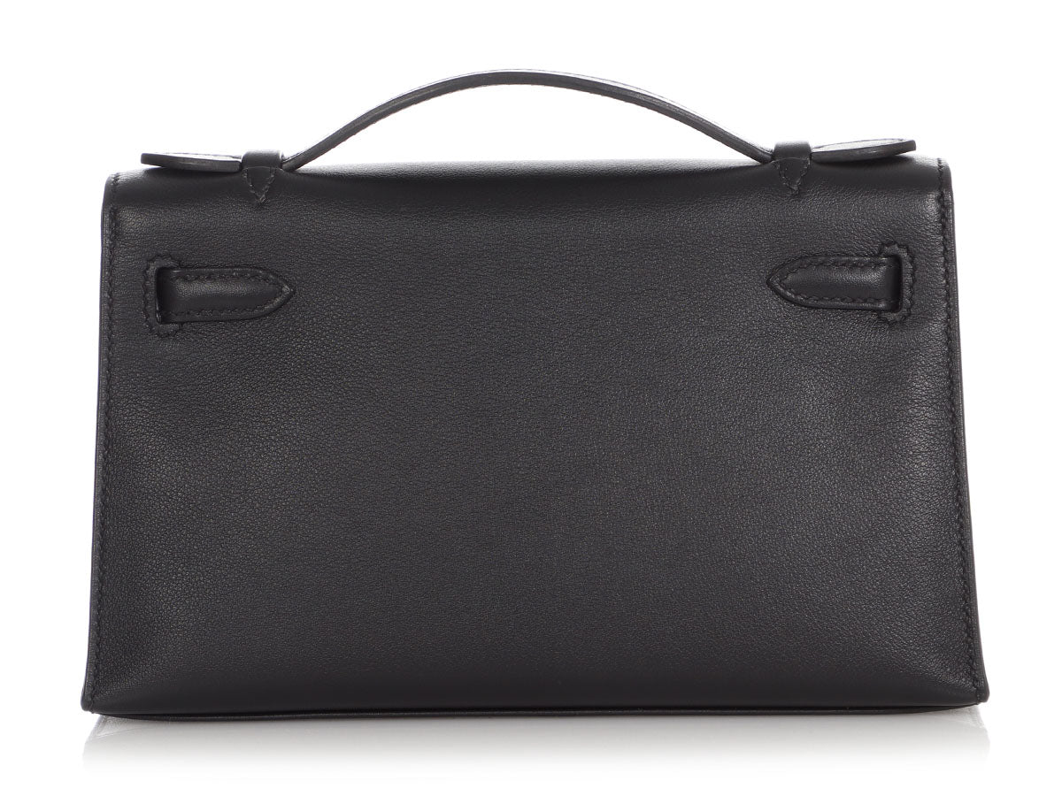Hermès Black Swift Kelly Pochette - Image 4