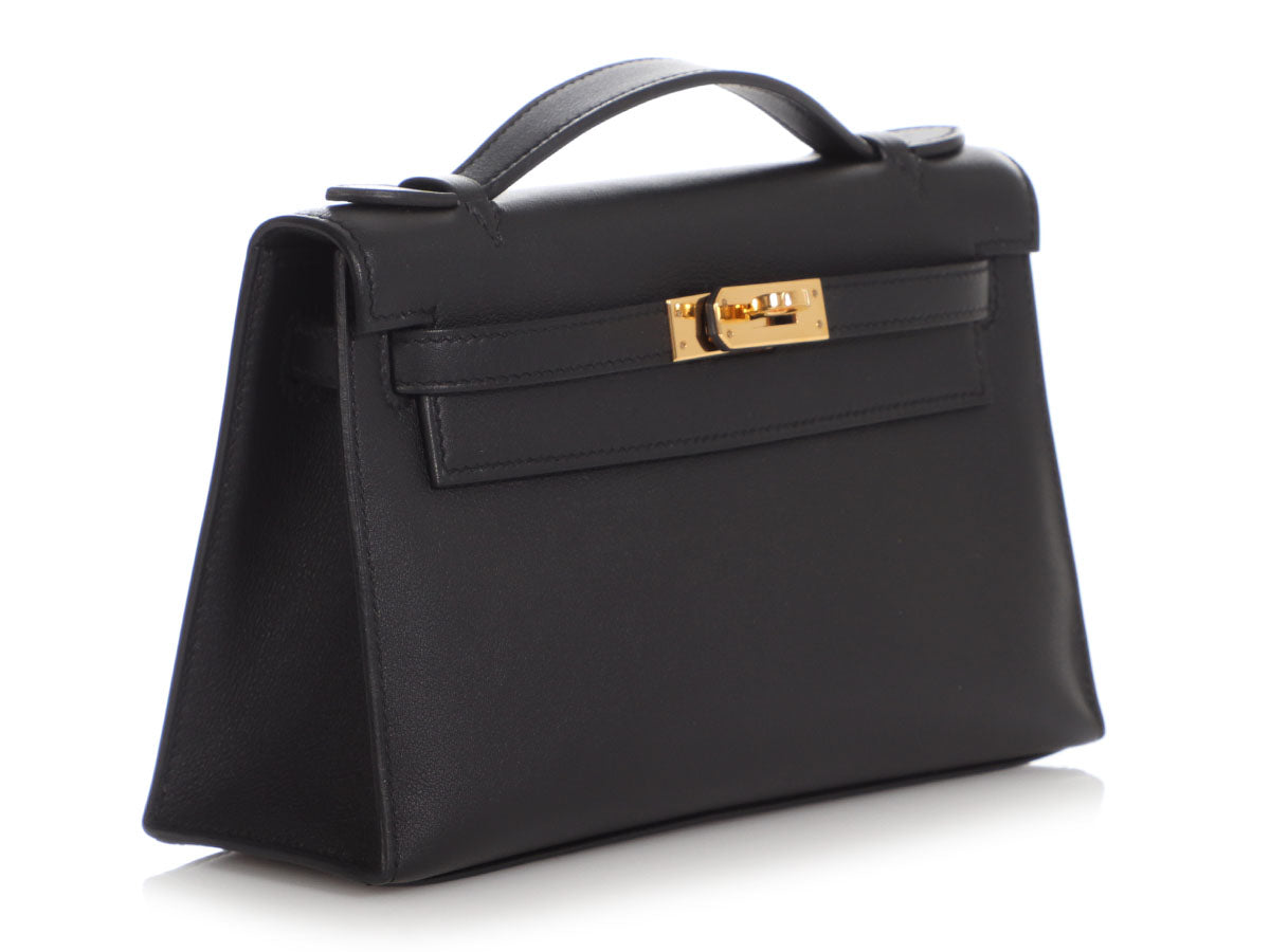 Hermès Black Swift Kelly Pochette - Image 5