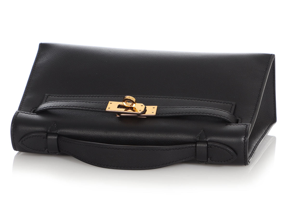 Hermès Black Swift Kelly Pochette - Image 7