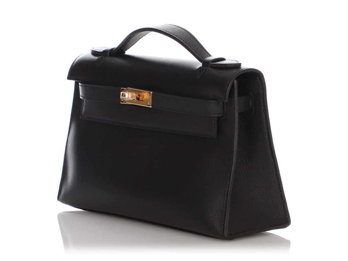 Hermès Black Swift Kelly Pochette - Image 3