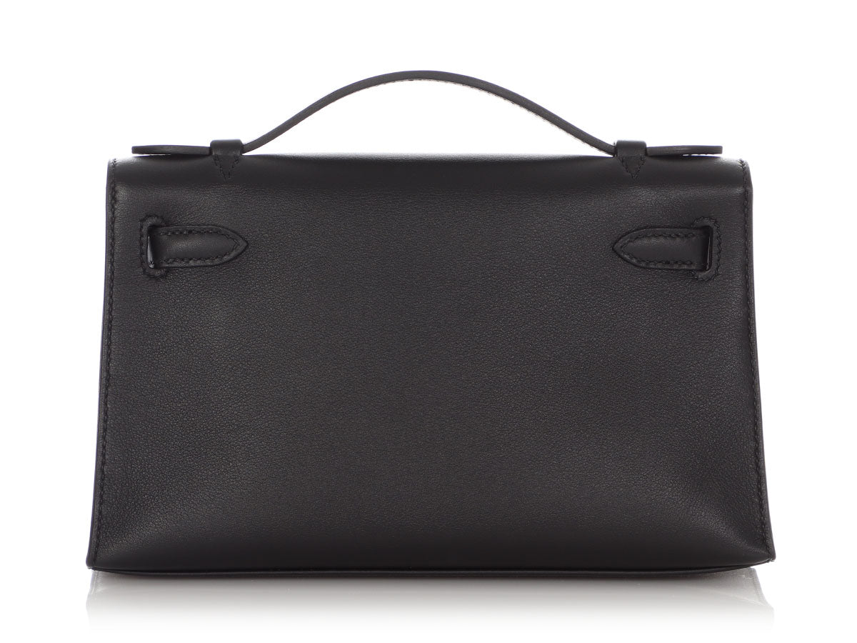 Hermès Black Swift Kelly Pochette - Image 4