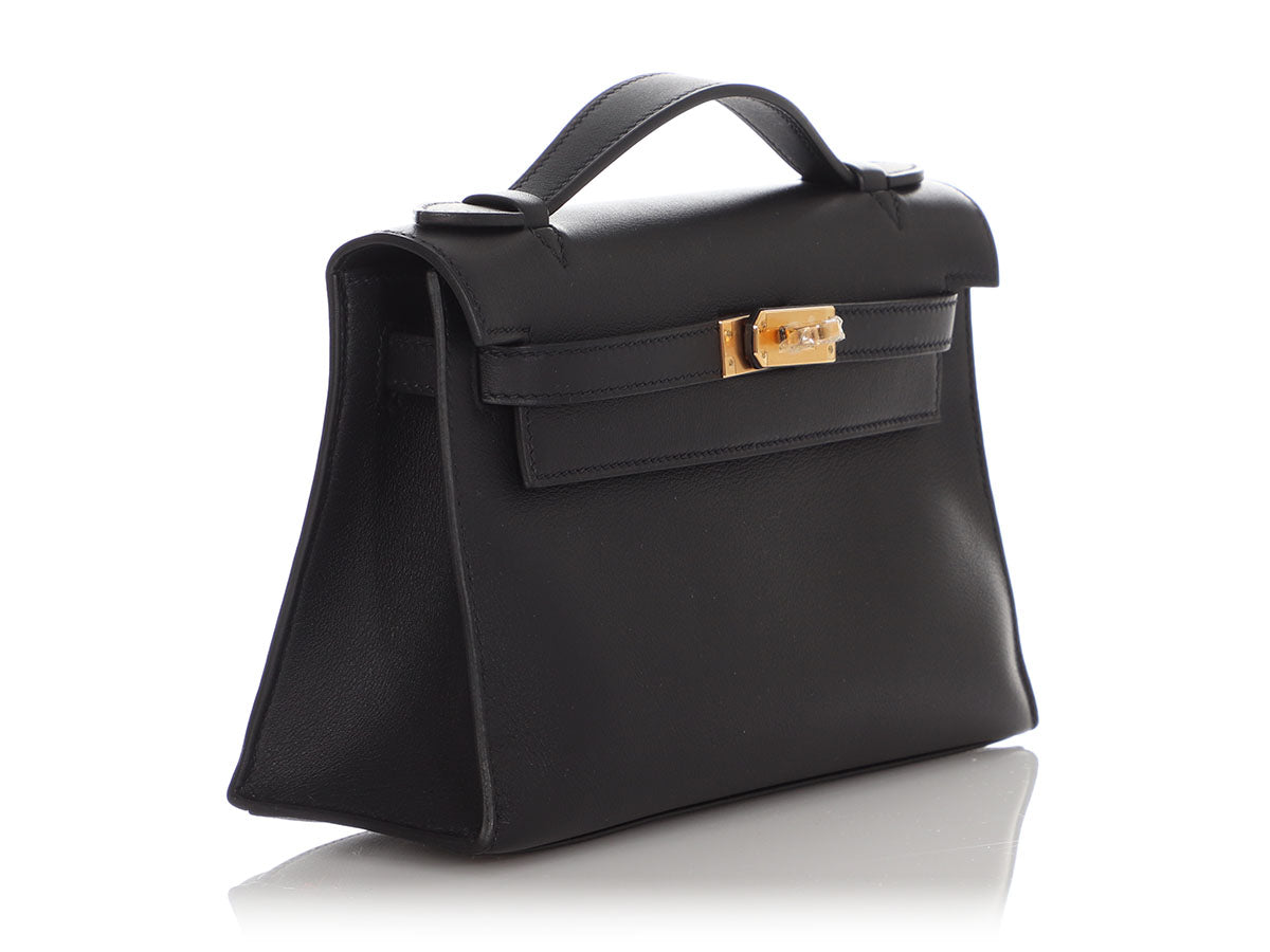 Hermès Black Swift Kelly Pochette - Image 5