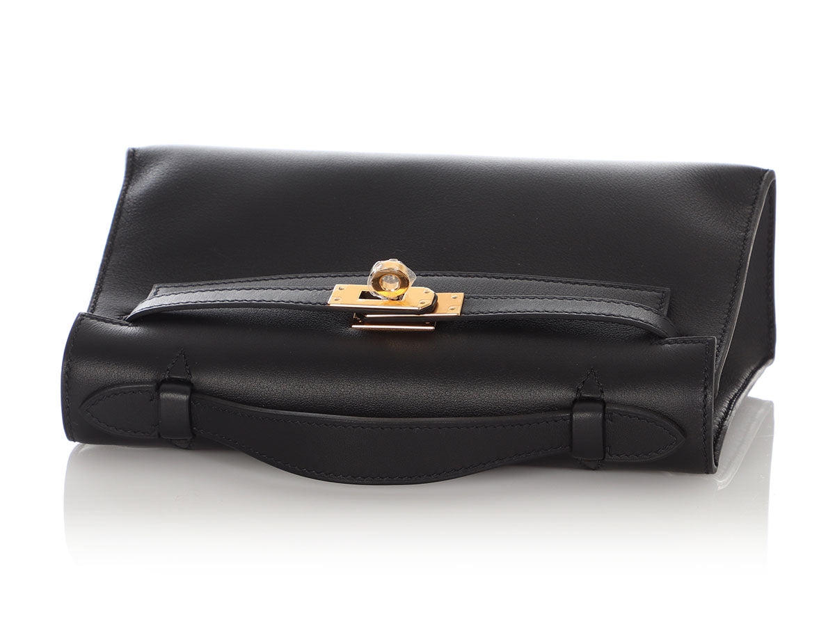 Hermès Black Swift Kelly Pochette - Image 7