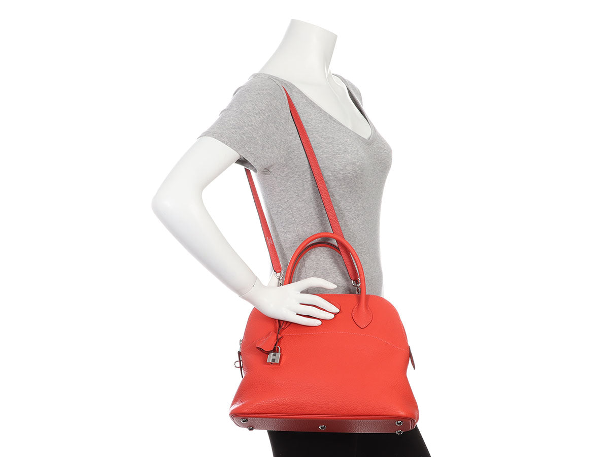 Hermès Rouge Pivoine Clémence Bolide 31 - Image 10