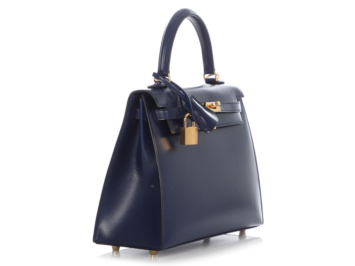 Hermès Bleu Saphir Box Calfskin Kelly 25 - Image 6