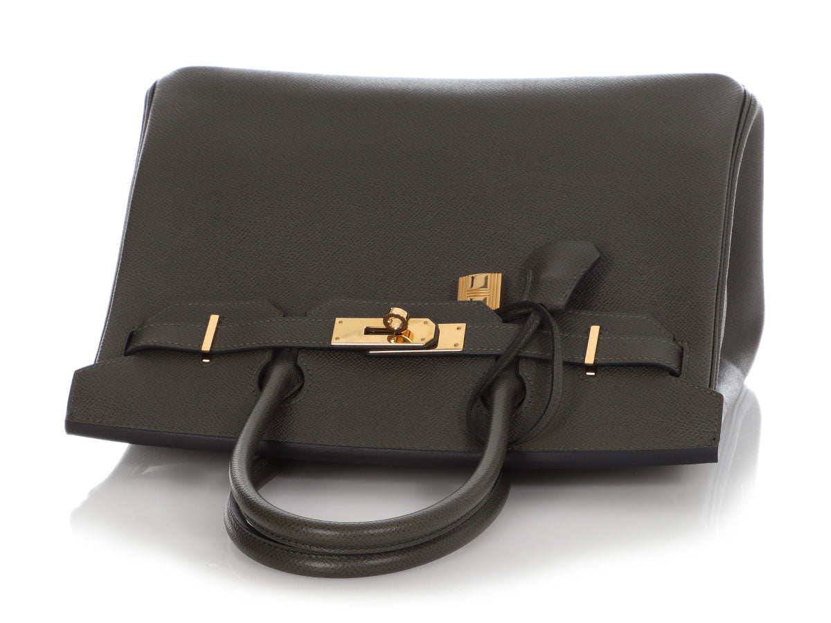 Hermès Vert de Gris Epsom Birkin 30 - Image 7