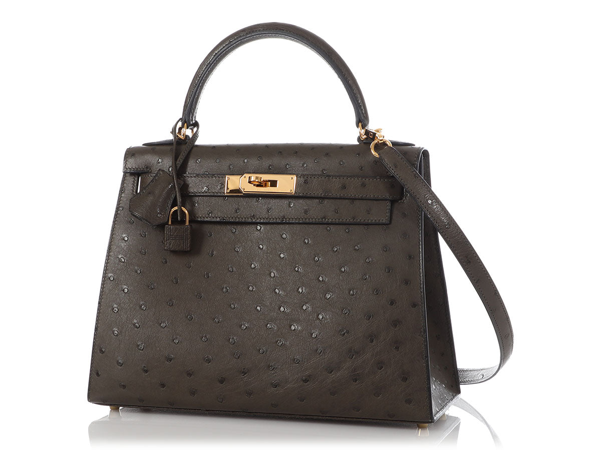 Hermès Vert Olive Ostrich Kelly 28 - Image 2