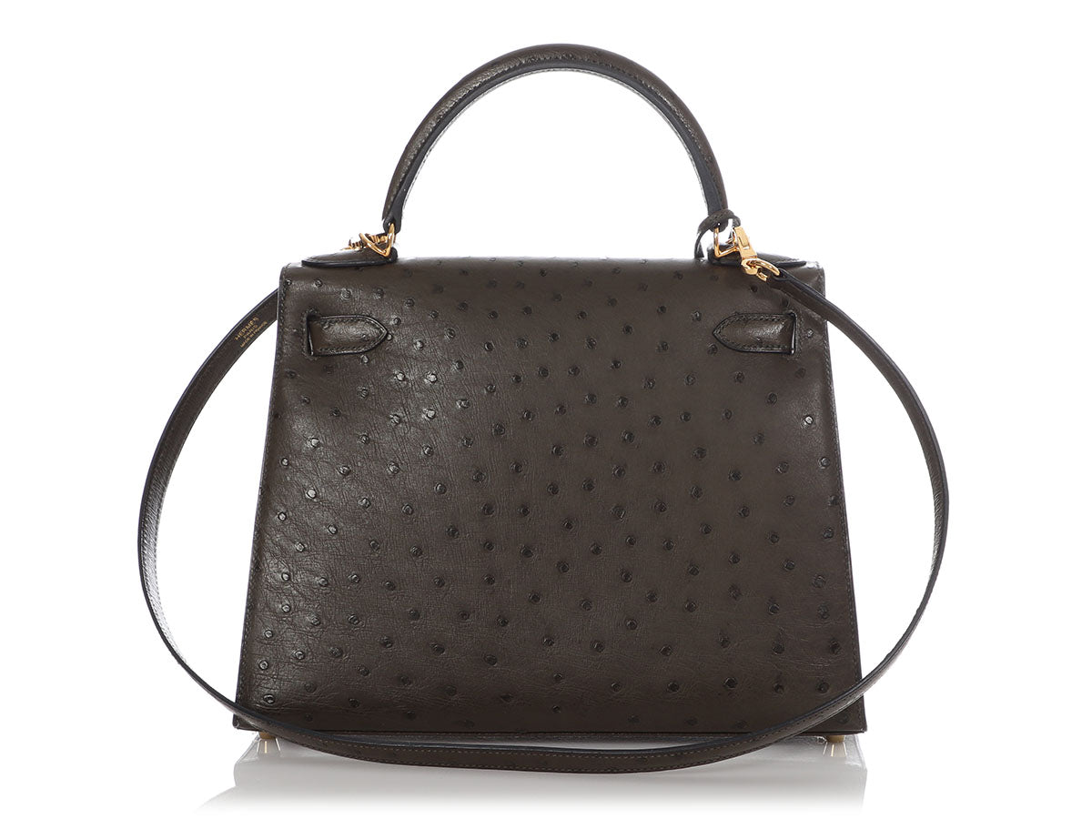 Hermès Vert Olive Ostrich Kelly 28 - Image 4