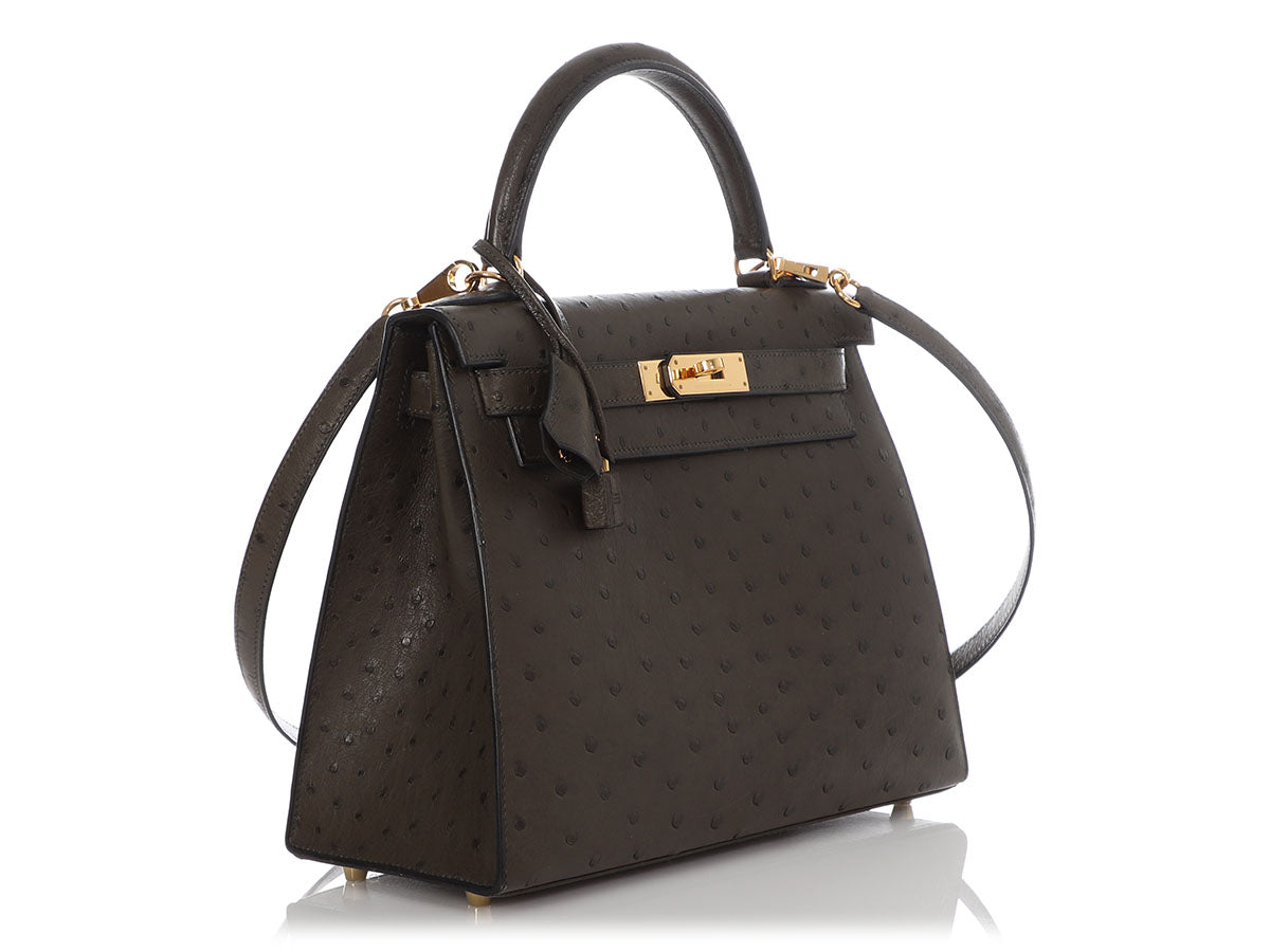 Hermès Vert Olive Ostrich Kelly 28 - Image 5