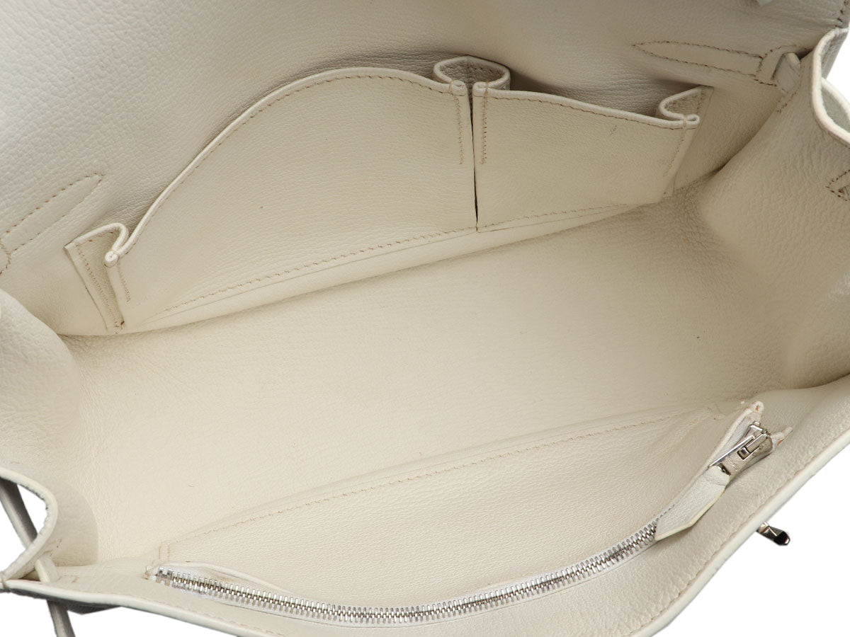 Hermès White Clémence Jypsière 28 - Image 10
