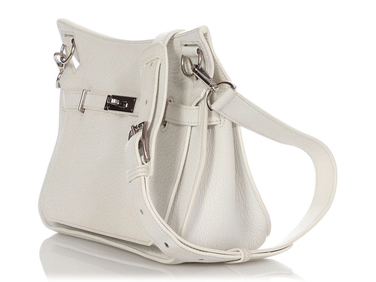Hermès White Clémence Jypsière 28 - Image 3