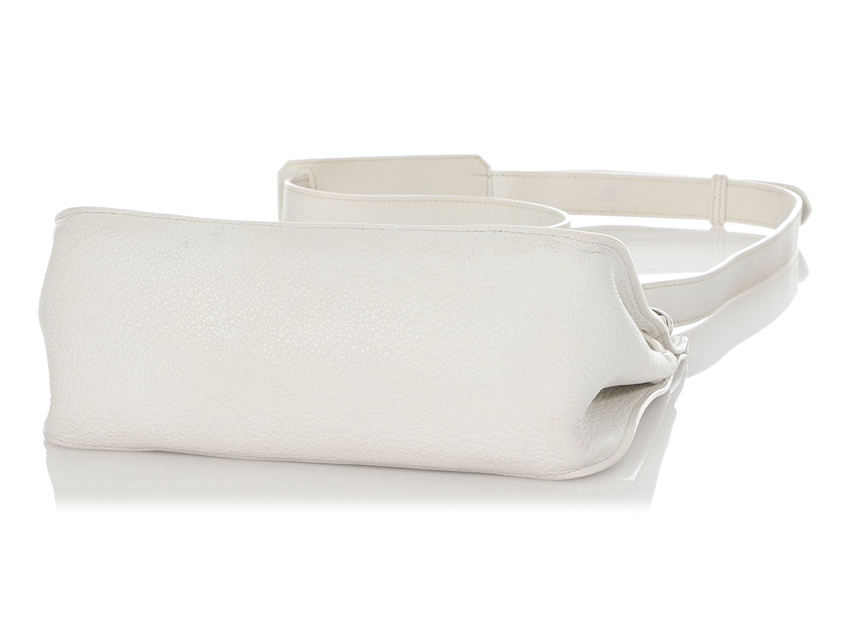 Hermès White Clémence Jypsière 28 - Image 6