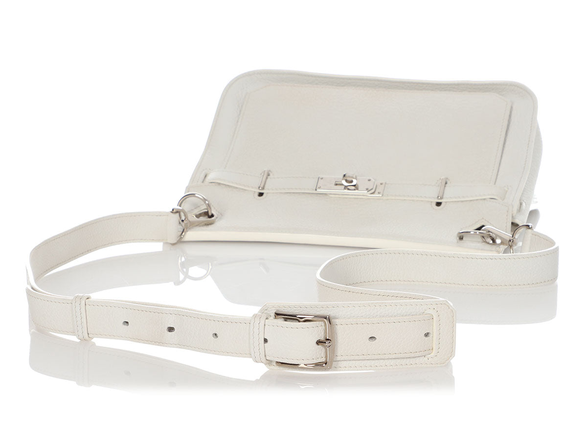 Hermès White Clémence Jypsière 28 - Image 7
