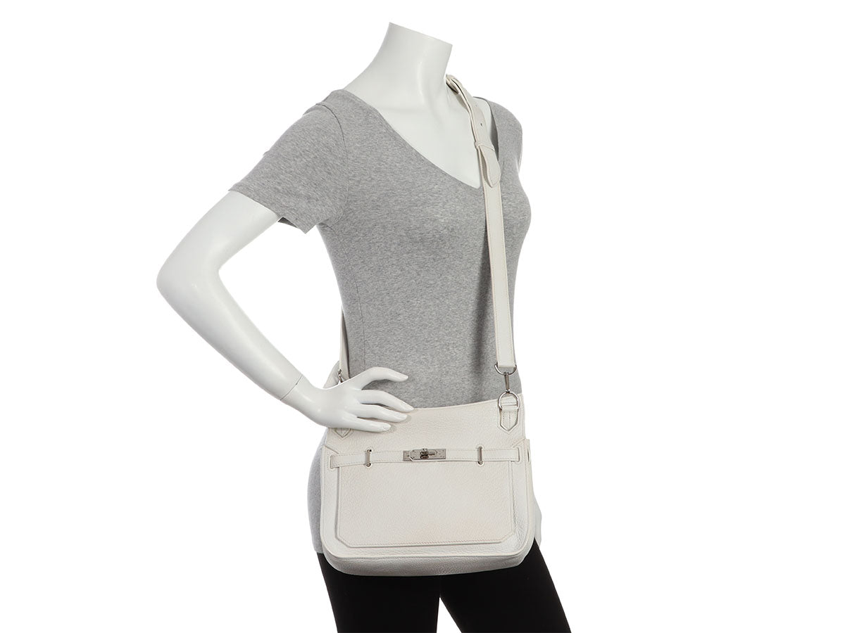 Hermès White Clémence Jypsière 28 - Image 11