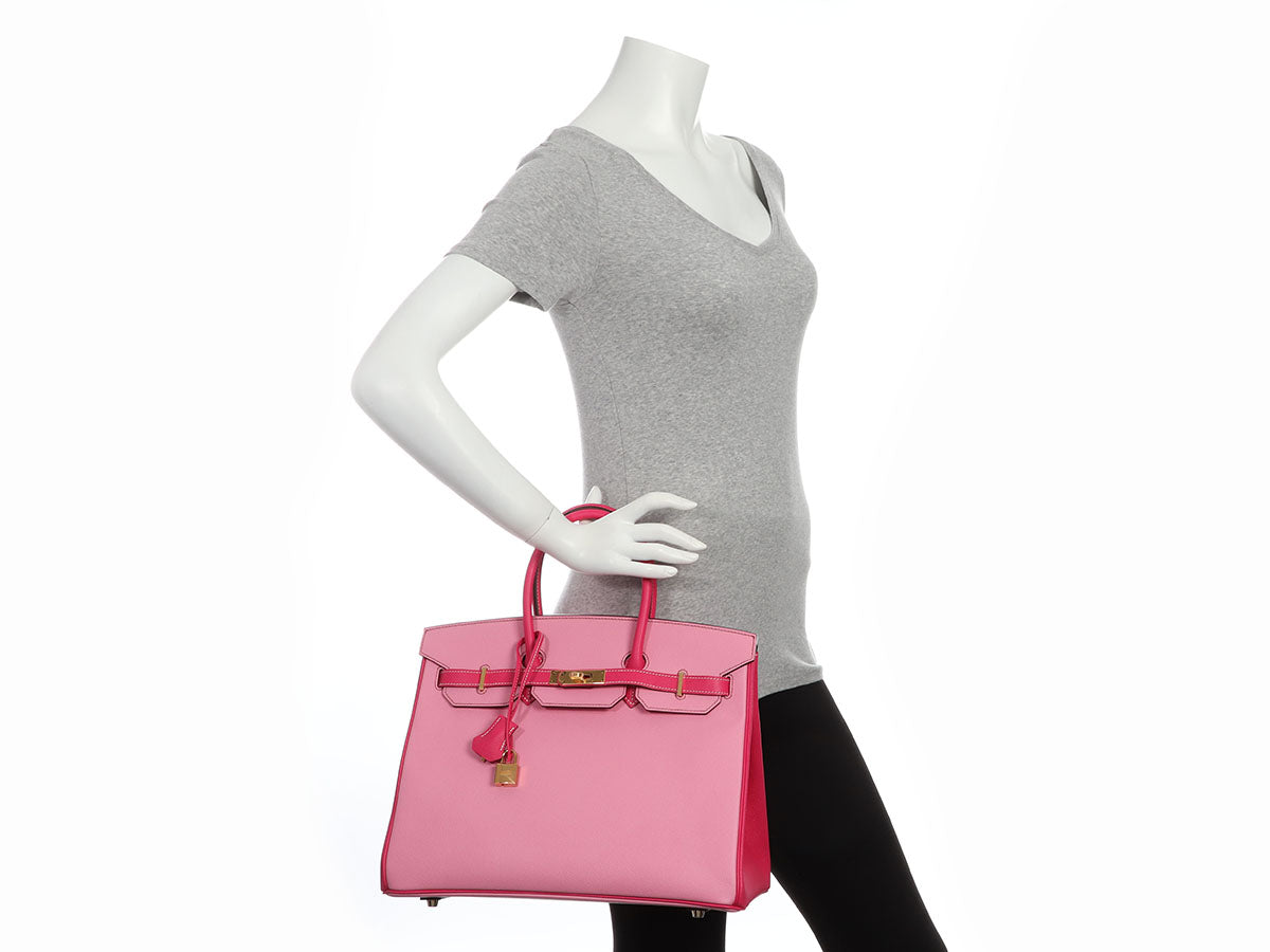 Hermès SO Rose Tyrien and 5P Pink Epsom Birkin 35 - Image 11