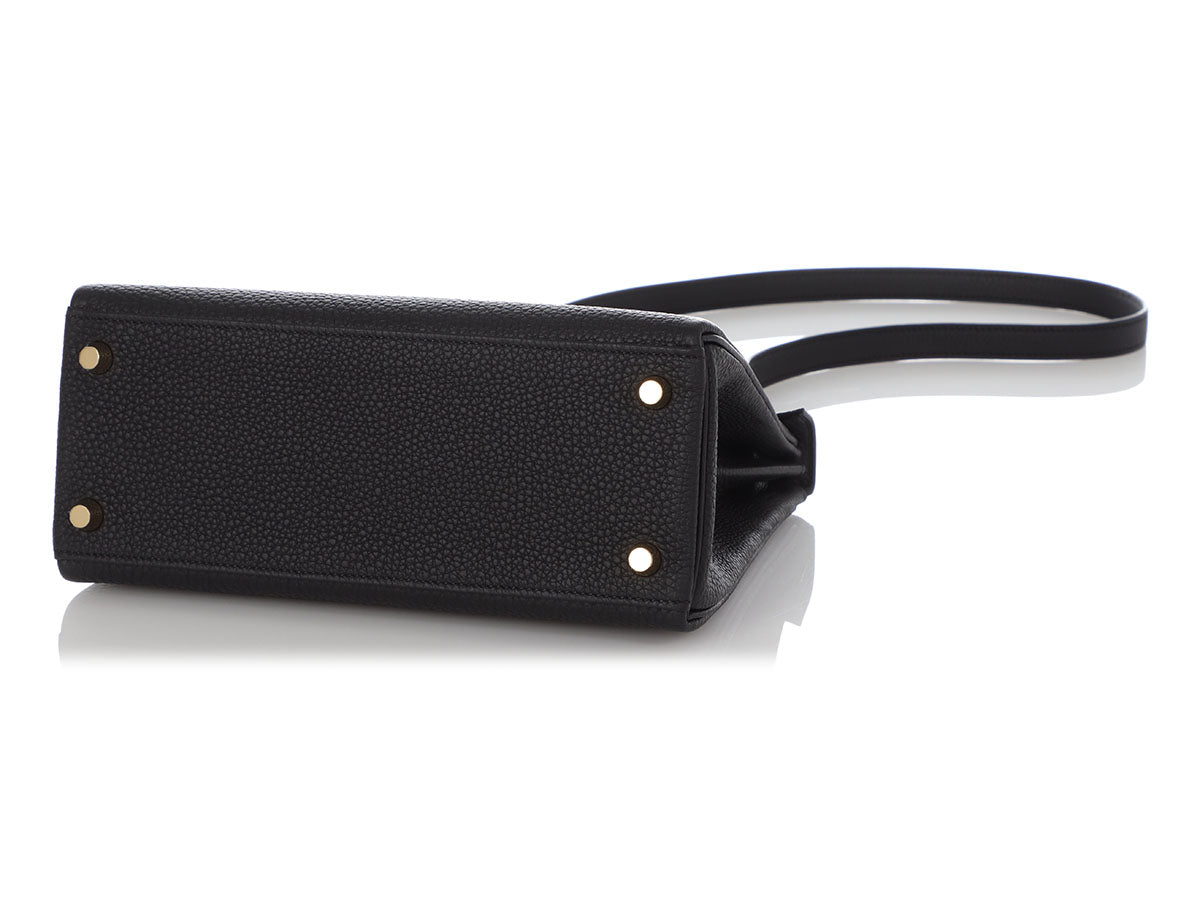 Hermès Black Togo and Lizard Kelly Touch 25 - Image 6