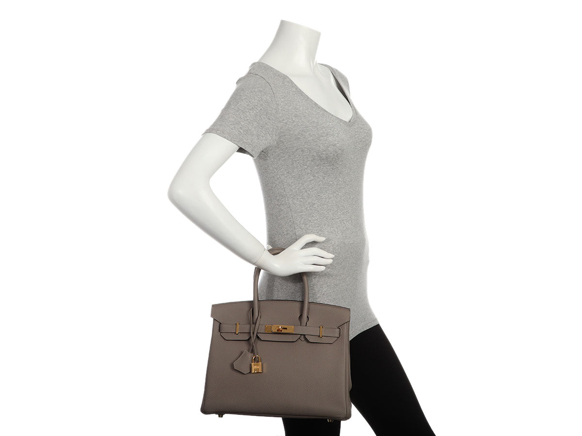 Hermès Gris Asphalte Togo Birkin 30 - Image 11