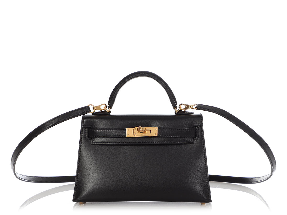 Hermès Mini Black Tadelakt Kelly 20 - Image 2